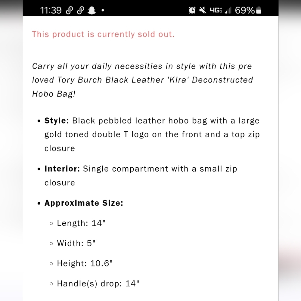 Tory Burch Kira Deconstructed Hobo Bag - Picture 7 of 10